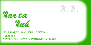 marta muk business card