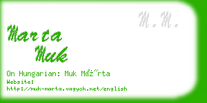 marta muk business card